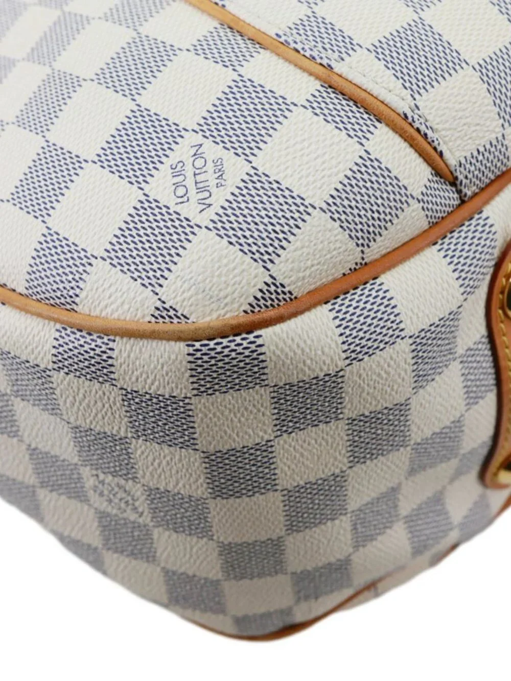 Louis Vuitton  Galliera PM Damier Azur Hobo Bag White